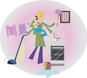 being a full-time mom and  housewife